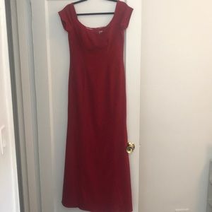 red sweetheart off shoulder